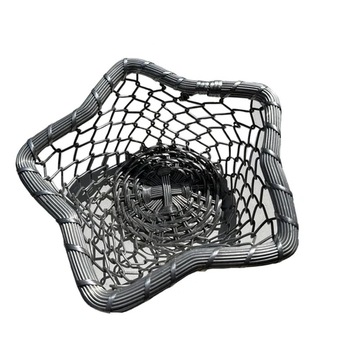 Star Basket Heavy Silver Aluminum Wire Weave 4th of July 9" Texas Serveware Cover