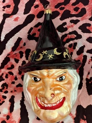 Radko Witch MATILDA Ornament 7” Witch Face 96-204-0 - Image 1 of 4
