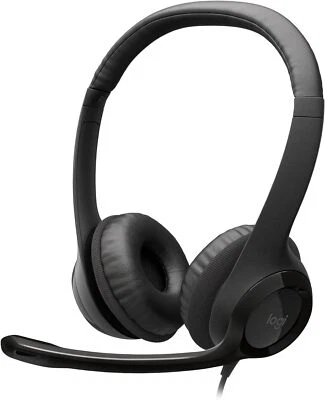 Logitech USB Headset H390 with Noise Cancelling Black - Image 1 of 4