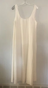 Zara White Linen Blend Sleeveless Lined Maxi Dress Size L NWT - Picture 1 of 7