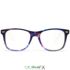 GloFX Galaxy Diffraction Glasses Galaxy Print Rave Prism Lightshow Rainbow Party - Picture 1 of 5