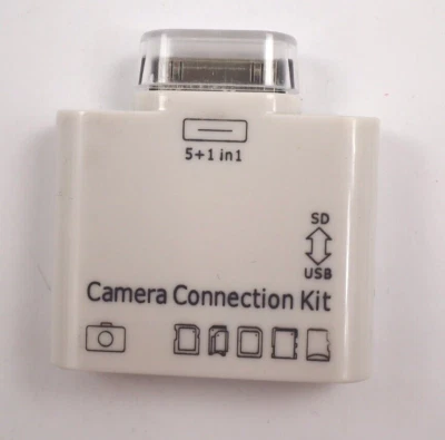 Kamera Anschluss Kit 5+1 in 1 Leser für Apple iPad 30 Pin Stecker - Bild 1 von 4