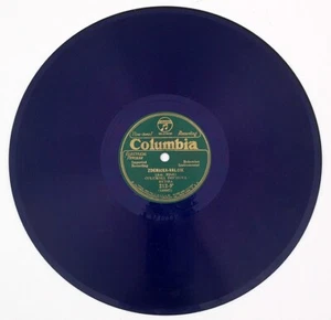 1930's Bohemian 78rpm Blue Shellac Columbia Dechová Hudba–Ma Otčina / Zdenička - Picture 1 of 3