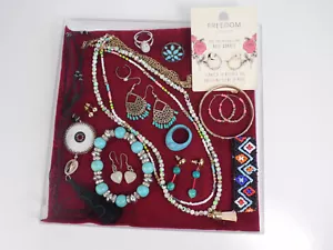 Costume Jewellery Bundle LotBoho Bead Aldo Necklace Earrings Rings - Picture 1 of 14