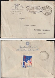 BUSTA CARTEGGIO DEL PRESIDENTE DELLA REPUBBLICA IN FRANCHIGIA QUIRINALE 1950 - Picture 1 of 1