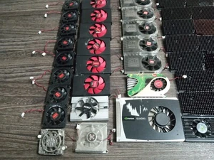 Lot vrac ventilateurs de refroidissement dissipateurs thermiques ATI Radeon pour cartes graphiques - LIVRAISON GRATUITE - Photo 1/7
