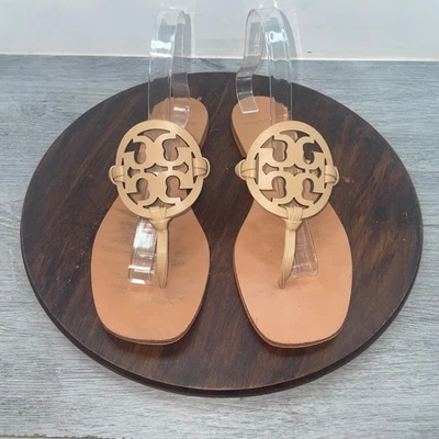 Sandalias TORY BURCH Miller punta cuadrada tostadas para mujer talla 9M cómodas clásicas Foto 1 de 4