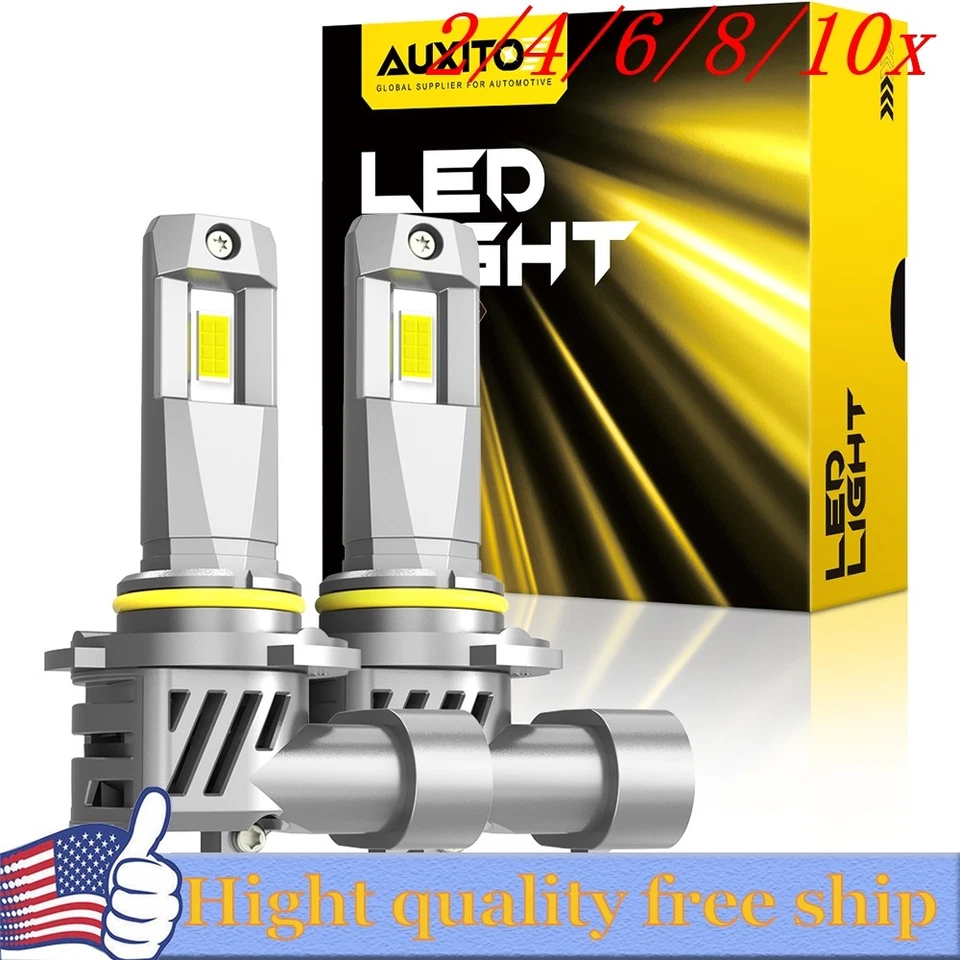 2/4 X AUXITO 9005 LED лампа 24000LM на 6500K ксеноновый белый мини-размер HB3 фары - Изображение 1 из 4