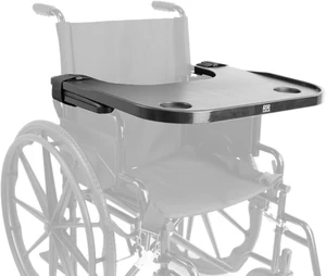 Tavolino per Sedia a Rotelle (Vassoio Rimovibile Con Portabicchieri), Universale - Foto 1 di 12