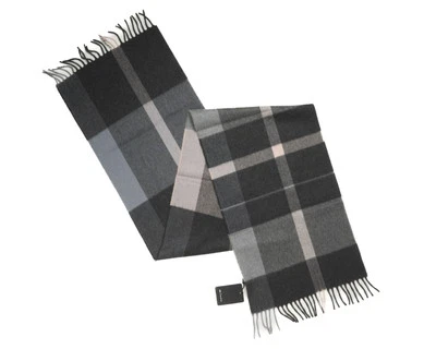 Kiton $1950 новый с Ярлыками черный серый синий 100% Baby кашемир бахрома шарф 70 «X 14» - Изображение 1 из 3