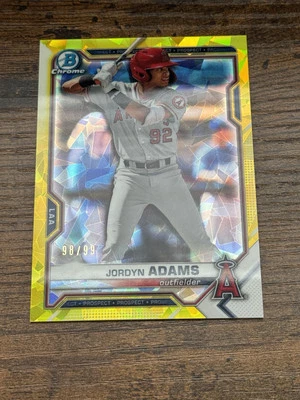 2021 Bowman Chrome Draft Sapphire Edition Yellow /99 Jordyn Adams #BDC-32 - Image 1 of 3