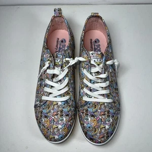 BOB'S from Skechers dog pet print 114097 canvas women's sneakers shoes Size 10 - Picture 1 of 11