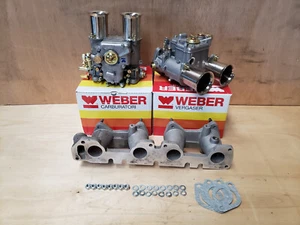 For Nissan / Datsun Z20 Z22 Z24 Twin WEBER 40 DCOE Carburetor Set Circle Port - Picture 1 of 2