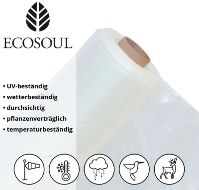 UV5 Gewächshausfolie Gartenfolie Tunnelfolie Tomatenhausfolie 200my 6m Breite