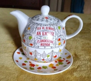 Tea Set  "Tea Is Always An Excuse For A Clandestine Agenda" Cassandra Clare - Picture 1 of 14