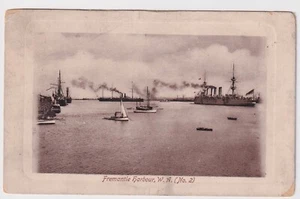 FREMANTLE HARBOUR W.A. RPPC TO USA WITH SCOTT 62 - Picture 1 of 2
