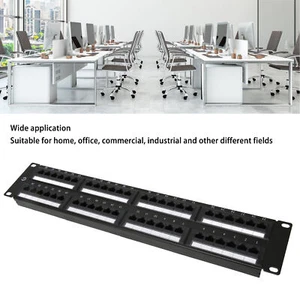 48 Ports Network Patch Panel Ul Listed High Speed 10G Cat6 Rj45 Network Patc GOF - Picture 1 of 12