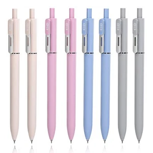 Retractable Gel Pens 8pcs 0.5mm Black Ink Quick Dry Smooth Writing Office Pens - Picture 1 of 6