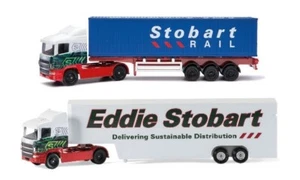 Corgi Toys Eddie Stobart Skeletal Trailer + Box Lorry Gift Set TY86650 TY86659 - Picture 1 of 7