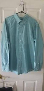 George Green/White Mini Check Long Sleeve Shirt - size 2XL (50/52) - Picture 1 of 2
