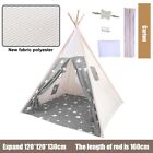 Blue Teepee Tent For Kids Foldable Indoor Outdoor Playhouse Star Pattern Teepee
