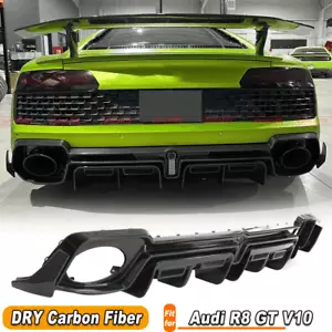 Se adapta a Audi R8 V10 2022-24 Dry Carbon parachoques trasero difusor difusor trasero - Imagen 1 de 12