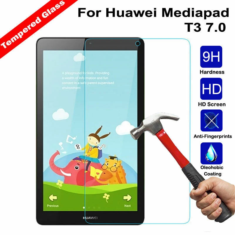 2Pcs Huawei M2 M3 T1 T3 Tablet Tempered Glass Film Screen Protector Cover Guard - Image 1 of 4