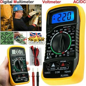 LCD Digital Multimeter Voltmeter Ammeter AC DC OHM Current Circuit Buzzer Tester