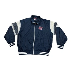 Pro Player Chicago Cubs Jacket Men XL Blue White Windbreaker Full Zip - Picture 1 of 11