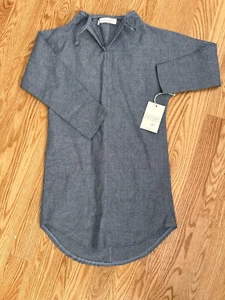 New with Tags Ode To Jeune Girls Denim Blue Chambray Dress Size 6 - Picture 1 of 5