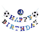  Birthday Hanging Banner FOOTBALL THEME Boys Party BUNTING Dusting