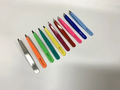 Pinzette sopracciglia Alpen Color punta obliqua professionali made in Italy