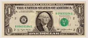 USA $1 Series 1977 P-462a - aUNC Banknote B05633104G ( New York) - Picture 1 of 2