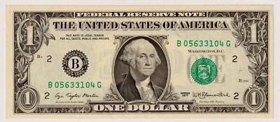 USA  $1 Series 1977 P-462a - aUNC Banknote B05633104G ( New York) - Image 1 of 2