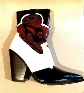 Sergio Todzi Cowboy Western Boots Cuban Heel 40 UK 7 NWB - Picture 1 of 10