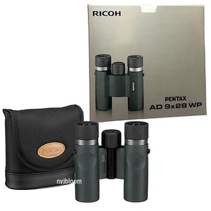 New PENTAX AD 9x28 WP Binoculars (A Series) Roof Prism Compact & Light - Picture 1 of 6