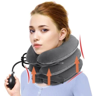 MARKENLOS Inflatable Cervical Neck Back Traction Neck Head Stretcher Pain Relief Collar DE