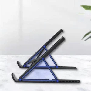Foldable Holder Adjustable Tablet Stand Bracket for Laptop Phone (Black) - Afbeelding 1 van 7