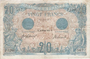 FRANCE - 20 FRANCS BLEU type 1905 - Photo 1/2