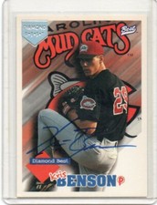 1998 Team Best Diamond Best Kris Benson Carolina Mudcats Auto 37/250 #1 Auto