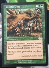 Greater Good MTG Urza's Saga Green Rare Enchantment Heavily Played x1 OC1