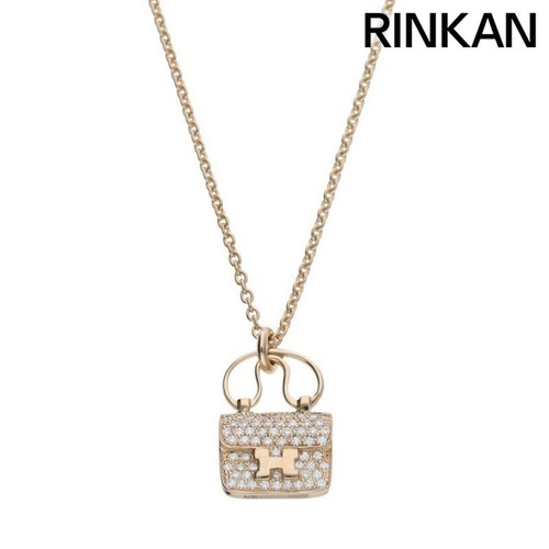 HERMÈS Collana Hermes Amuleto Constanza K18PG Diamanti Uomo Usata 8b7b56354633dc26c2a9d7