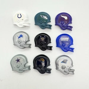 NFL Football Team Magnetic Plastic Mini Helmets 1" Lot Of 9 Orange Products OPI - Picture 1 of 21