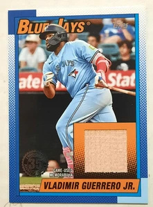 VLADIMIR GUERRERO JR-GAME TARJETA DE BATE USADA-2025 1990 TOPPS RELIQUIA-TORONTO BLUE JAYS - Imagen 1 de 3