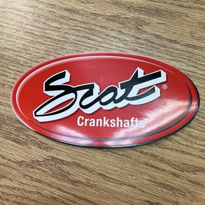 Scat Crankshafts Decals Sticker 10" NASCAR NHRA Car Mechanic Shop Man Cave Foto 1 de 4