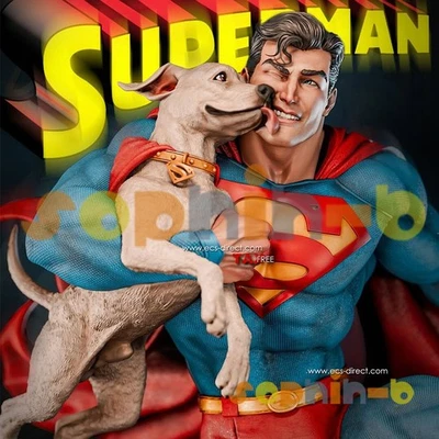 Super Man & Krypto Resin 1:6 Model Kit Unpainted 3d Printed GK Statue Figure - Image 1 of 4