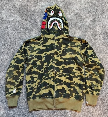 Sudadera con Capucha 2006 Vintage A Bathing Ape BAPE 1er Tiburón Camuflada Verde 2XL Foto 1 de 4