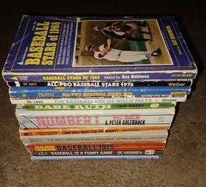 Lot Of 11 Vintage Baseball Paperback Books Nonfiction Sports VTG 1970s 1980s - Picture 1 of 11