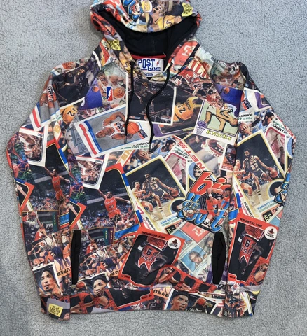 Post Game Allover 90s NBA Picture Collage Size M Michael Jordan Magic Johnson Cover