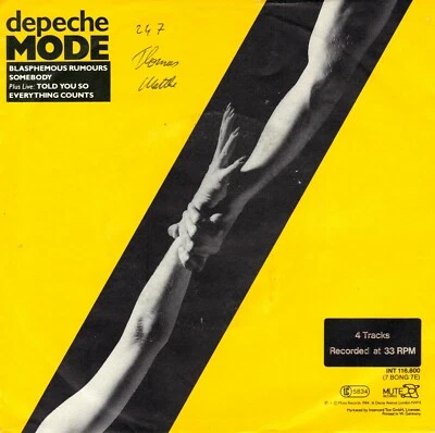 7" Depeche Mode – EP: Somebody /Blasphemous Rumours +2 / LP-CENTER / Germany - Bild 1 von 4